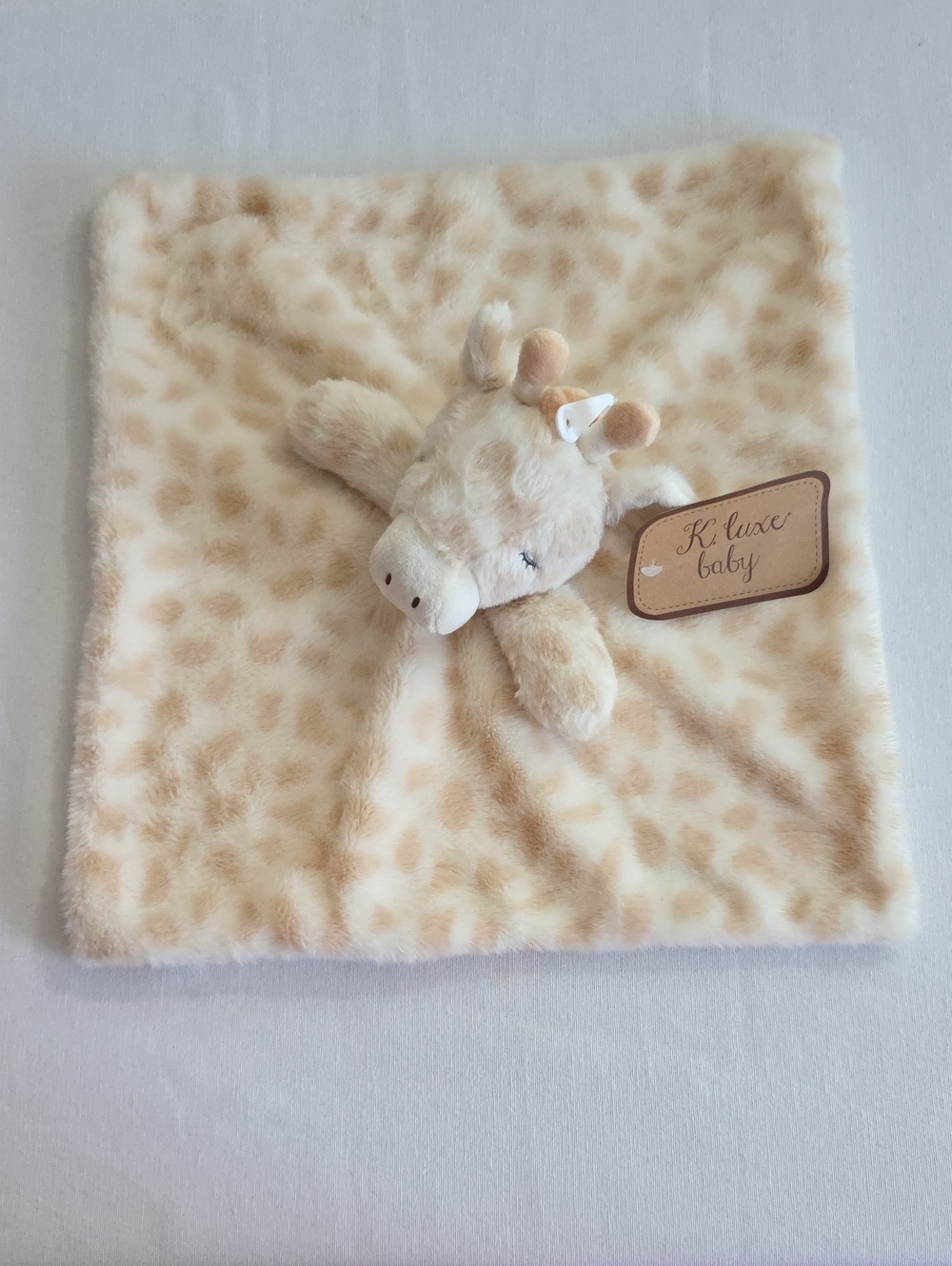 Kellytoy Baby Plush Giraffe Lovey Rattle Inside Plush Baby Cream Blush Pink